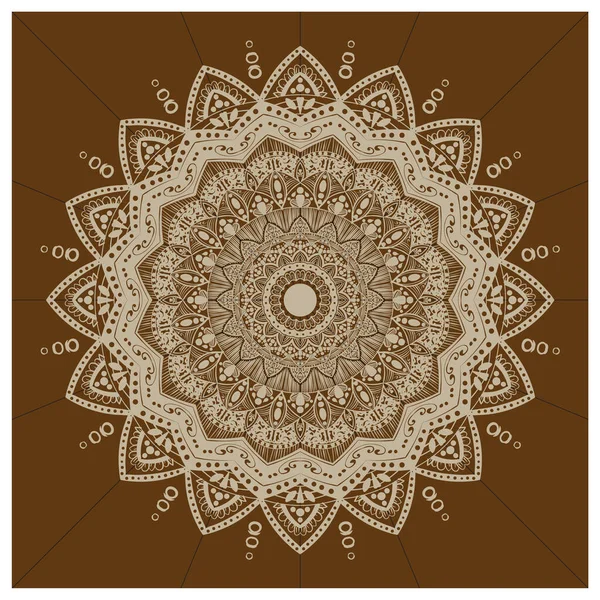 Ilustração Vetorial Padrão Abstrato Mandala —  Vetores de Stock