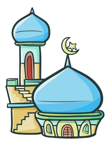 Moschee Islamisch Ramadan Feier Religion Kultur Gebäude Architektur Symbol Linie — Stockvektor