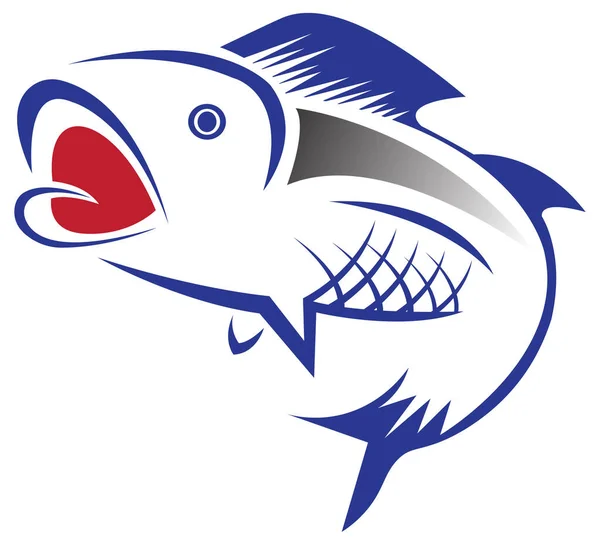 魚のアイコンイラストロゴクリッパーデザインベクター — ストックベクタ