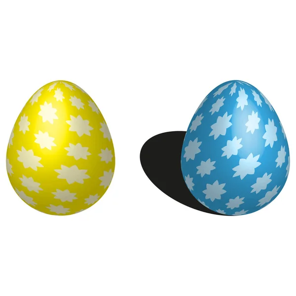 Пасхальные Яйца Изолированы Белом Фоне — стоковый вектор