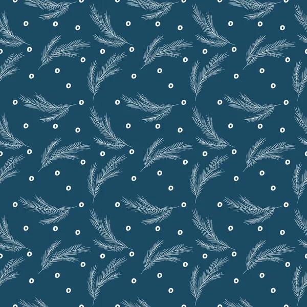 Patrón Sin Costura Con Peces Dibujados Mano Conchas Mar Ilustración — Archivo Imágenes Vectoriales