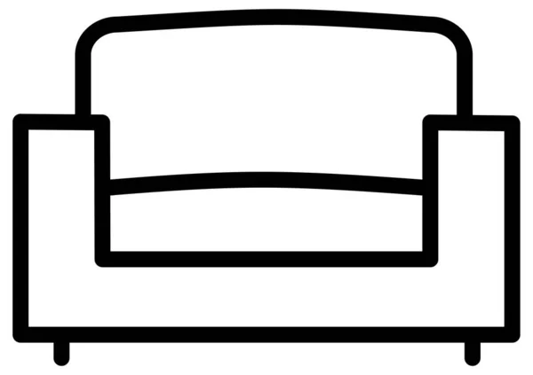 Canapé Icône Web Illustration Simple — Image vectorielle