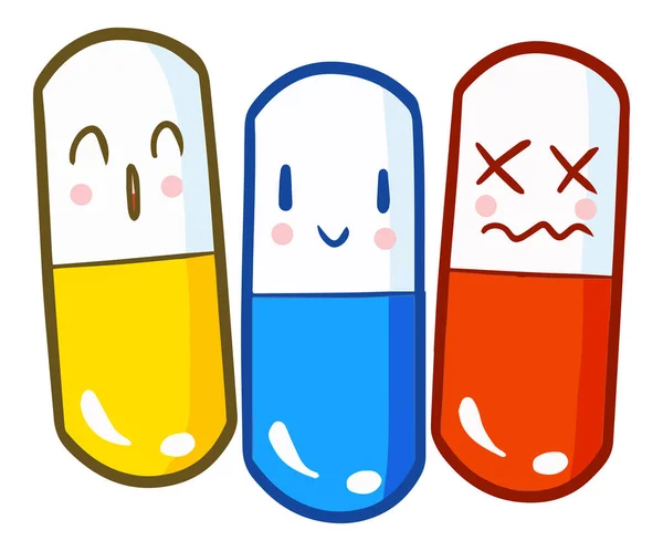 Ilustrace Pilulky Pilulkami — Stockový vektor