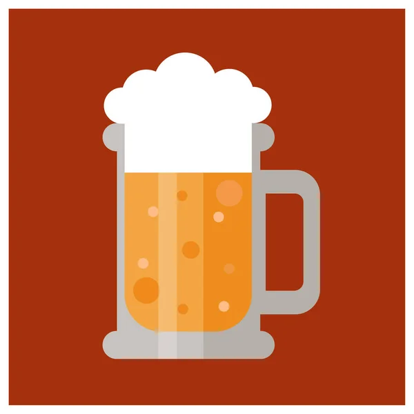 Ícone Caneca Cerveja Ilustração Vetorial —  Vetores de Stock