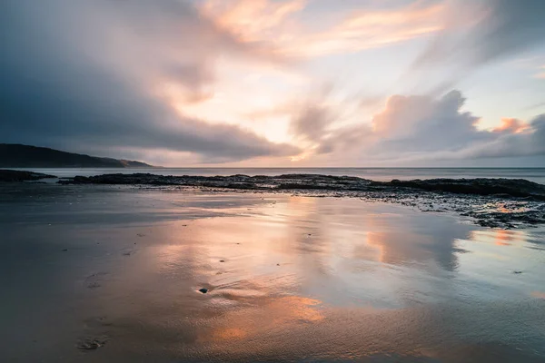 Belo Pôr Sol Sobre Mar — Fotografia de Stock