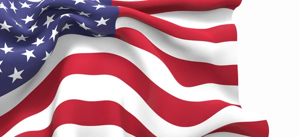 Usa Flagge Weht Wind — Stockfoto