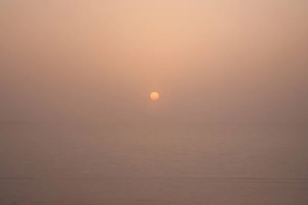 Prachtige Zonsondergang Boven Zee — Stockfoto