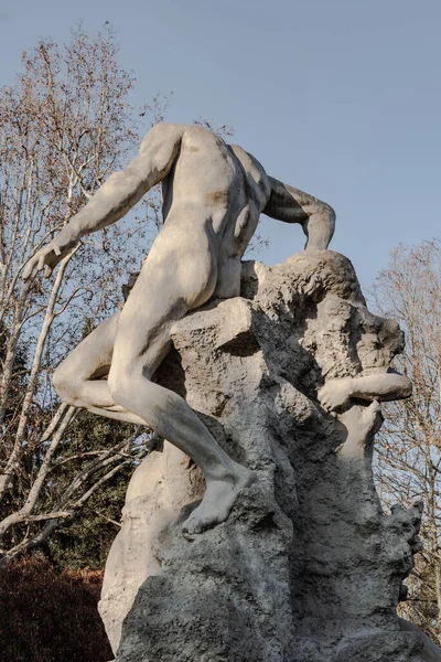 Estátua Homem Parque — Fotografia de Stock