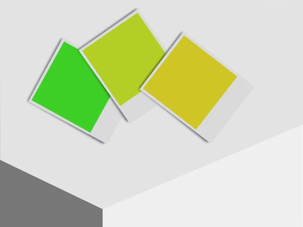 Ilustração Vetorial Quadros Quadrados Verdes Brancos — Fotografia de Stock