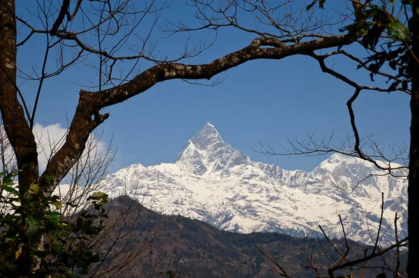 Paysage Montagne Avec Neige Montagnes — Photo