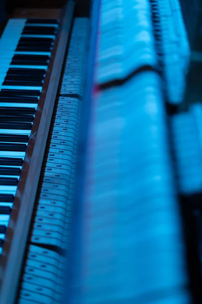 Abstrakter Hintergrund Der Klaviertasten — Stockfoto