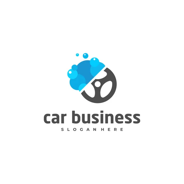 Szablon Wektorowy Logo Myjni Samochodowej Koncepcje Projektowania Logo Creative Car — Wektor stockowy