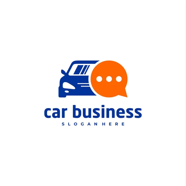 Car Chat Logo Vector Template Creative Car Logo Design Concepts — Stock Vector