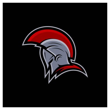 Sparta logo tasarımı vektör çizimi. Warriors spor takımı logosu tasarım şablonu.