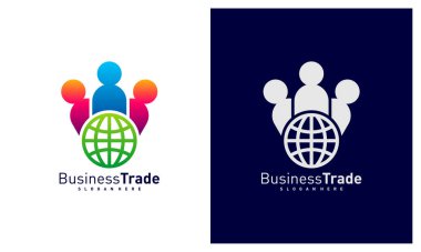 World People logo tasarım vektörü, Renkli İnsanlar logo tasarım şablonu, simge