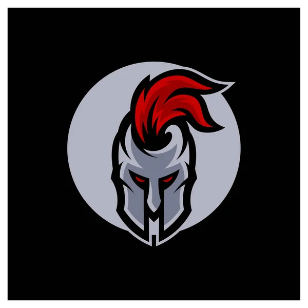 Spartańskie Logo Projekt Wektor Ilustracji Szablon Projektu Logo Drużyny Sportowej — Wektor stockowy