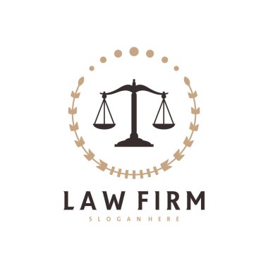 Adalet logosu vektör şablonu, Yaratıcı Hukuk Firması logo tasarımı kavramları