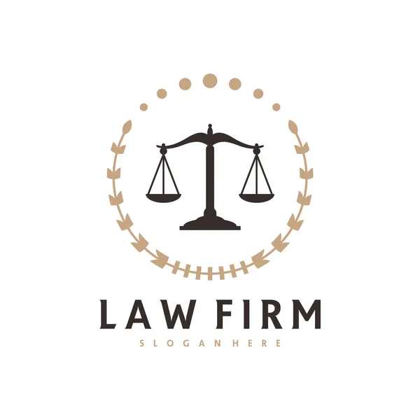 Justice Logo Vector Template Creative Law Firm Logo Design Concepts — 图库矢量图片