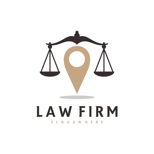 Szablon Wektora Logo Justice Point Koncepcje Projektowania Logo Creative Law — Wektor stockowy