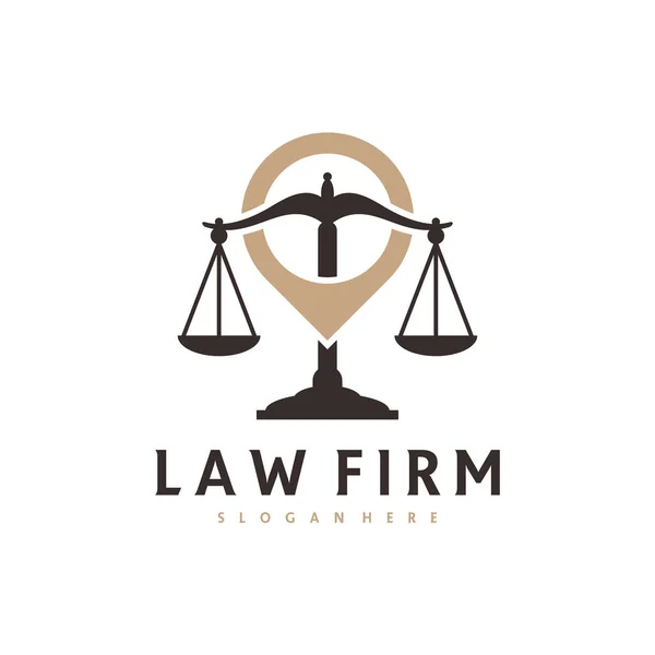 Justice Point Logo Vector Template Creative Law Firm Logo Design — 图库矢量图片