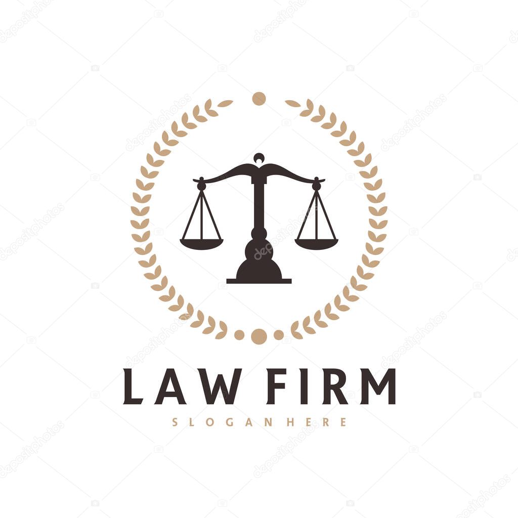 Justice logo vector template, Creative Law Firm logo design concepts