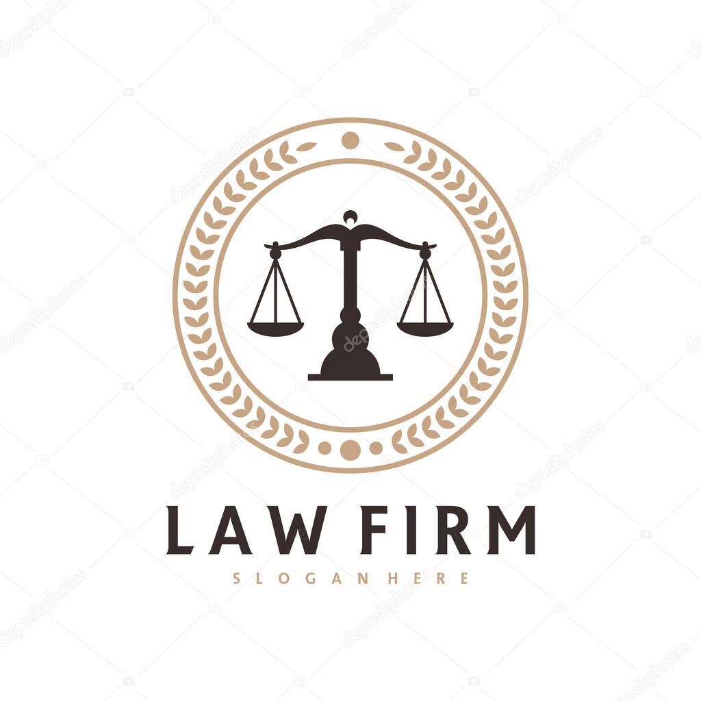 Justice logo vector template, Creative Law Firm logo design concepts
