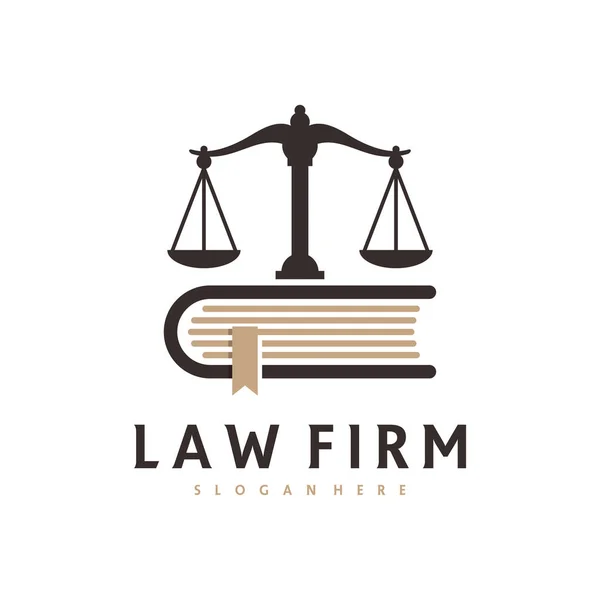 Adalet Kitabı logo vektör şablonu, Yaratıcı Hukuk Firması logo tasarımı kavramları