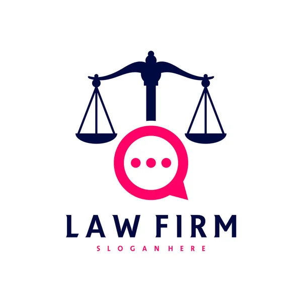 Modèle Vectoriel Logo Justice Chat Concepts Conception Logo Creative Law — Image vectorielle