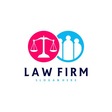 Justice People logo vektör şablonu, Creative Law Firma logo tasarımı kavramları