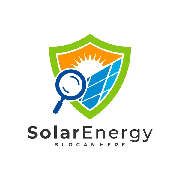 Найти Векторный Шаблон Солнечного Логотипа Creative Solar Panel Концепции Дизайна — стоковый вектор