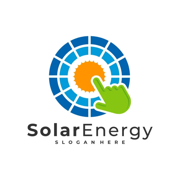 Modèle Vectoriel Logo Touch Solar Concepts Conception Logo Énergie Panneau — Image vectorielle