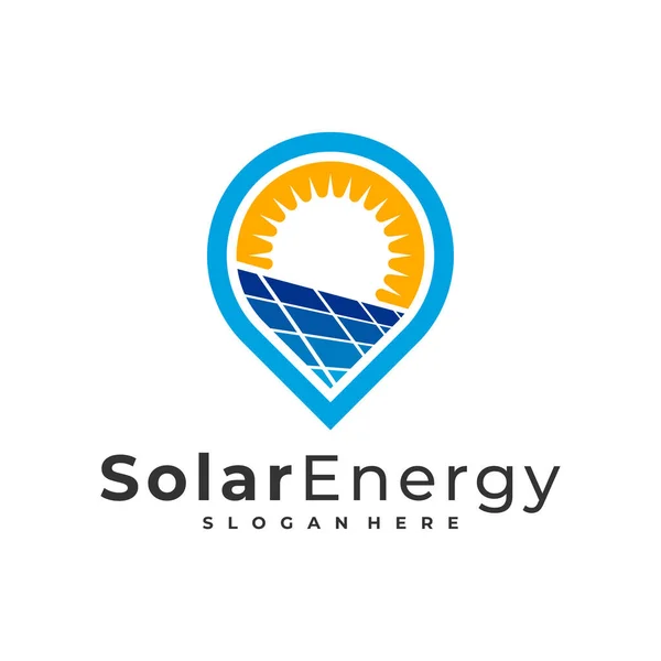Point Solar Logo Vector Template Creative Solar Panel Energy Logo — Stock Vector