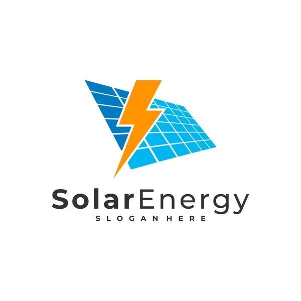 Modèle Vectoriel Logo Énergie Solaire Concepts Créatifs Conception Logo Énergie — Image vectorielle