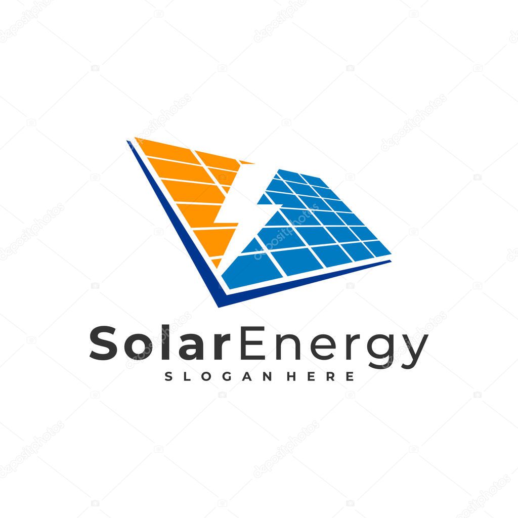 Solar energy logo vector template, Creative Solar panel energy logo design concepts