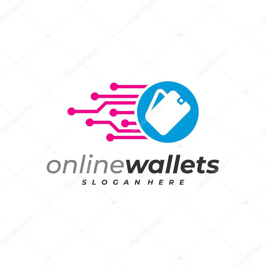 Tech Wallets logo vector template, Creative Wallets logo design concepts