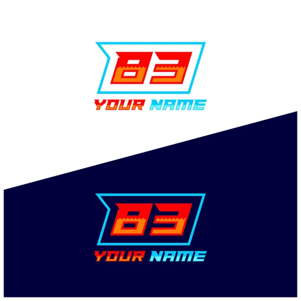 Logo Numérique Avec Lignes Rapides Type Style Sport Vectoriel Club — Image vectorielle