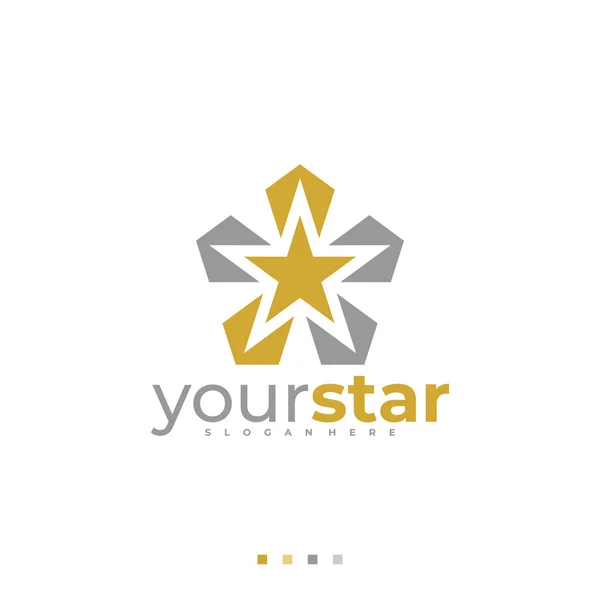 Modelo Vetor Logotipo Estrela Conceitos Design Logotipo Creative Star —  Vetores de Stock