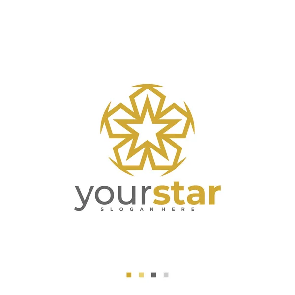 Modelo Vetor Logotipo Star Ball Conceitos Design Logotipo Creative Star —  Vetores de Stock