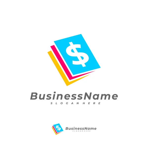 Modèle Vectoriel Logo Money Book Concepts Conception Logo Creative Money — Image vectorielle