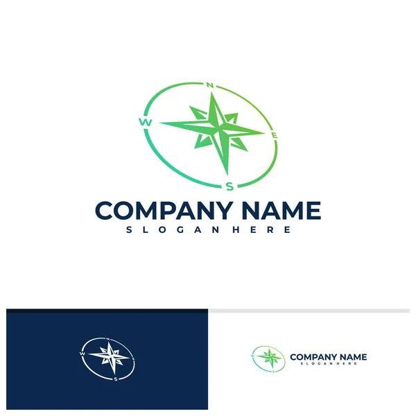 Compass Logo Vector Template Creative Compass Logo Design Concepts — Wektor stockowy