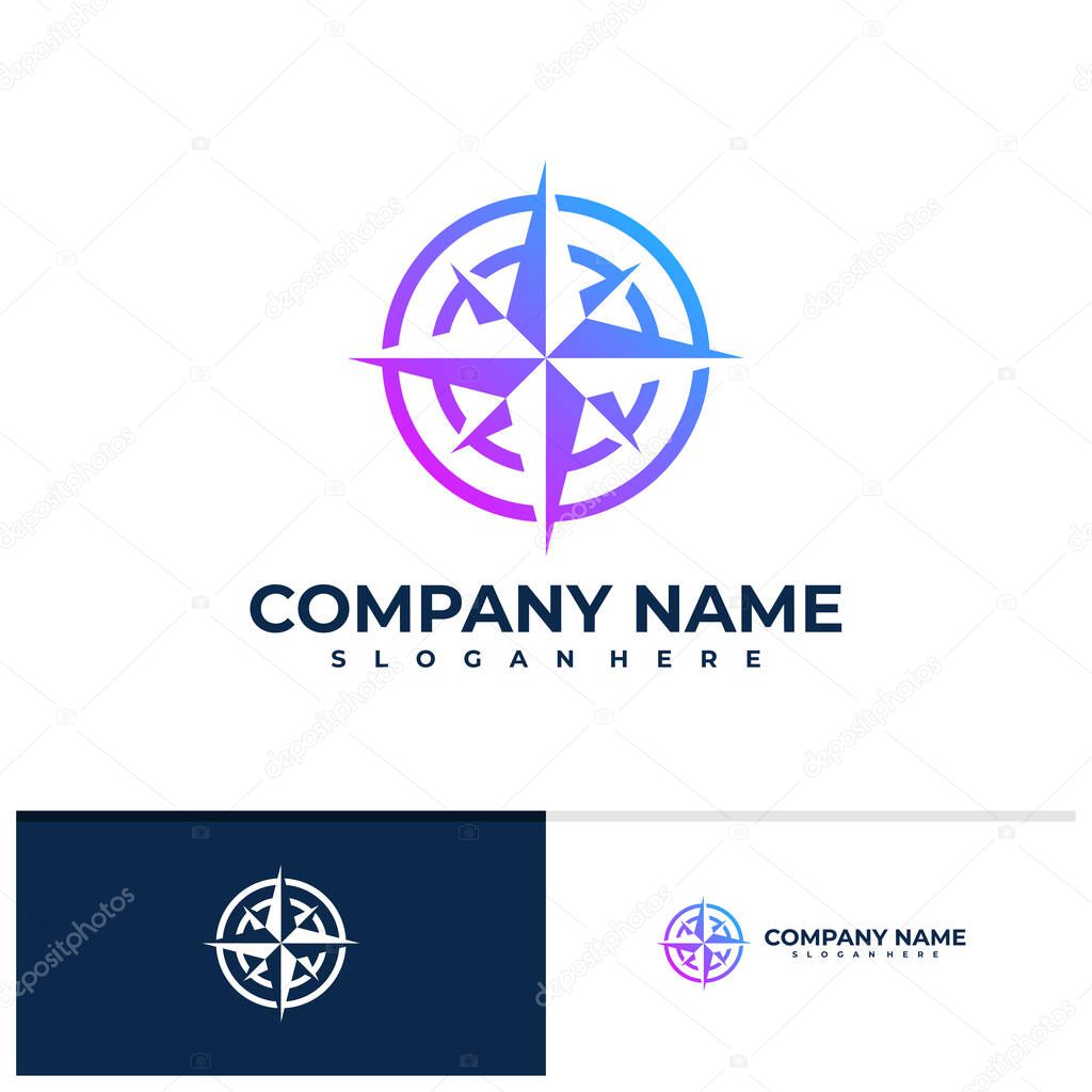 Compass logo vector template, Creative Compass logo design concepts
