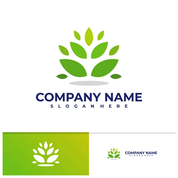 Nature Logo Vector Template Creative Leaf Logo Design Concepts — Vector de stock