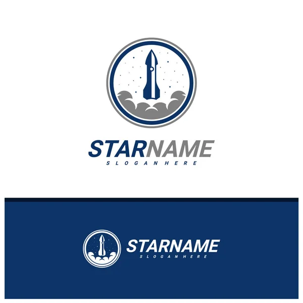 Rocket Logo Design Vector Creative Rocket Logo Concepts Template Illustration — Διανυσματικό Αρχείο