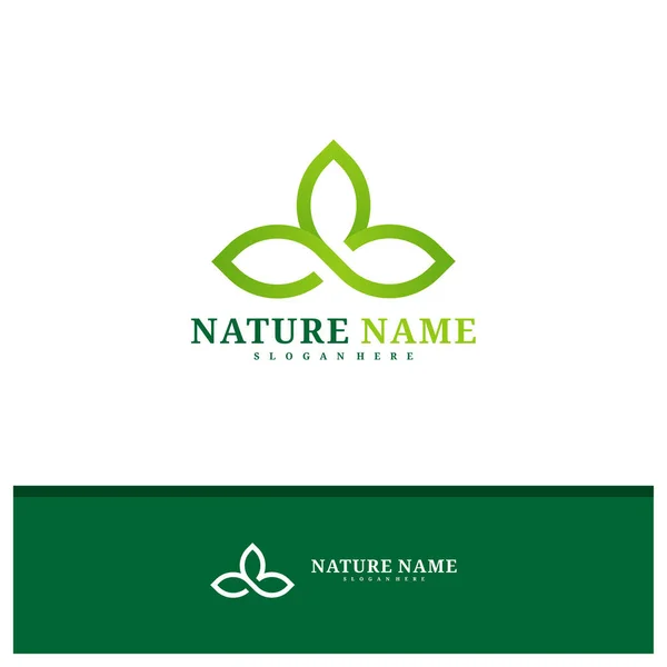 Vector Diseño Del Logotipo Naturaleza Ilustración Conceptos Logotipo Creative Leaf — Vector de stock