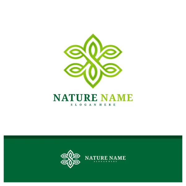 Vector Diseño Del Logotipo Naturaleza Ilustración Conceptos Logotipo Creative Leaf — Vector de stock