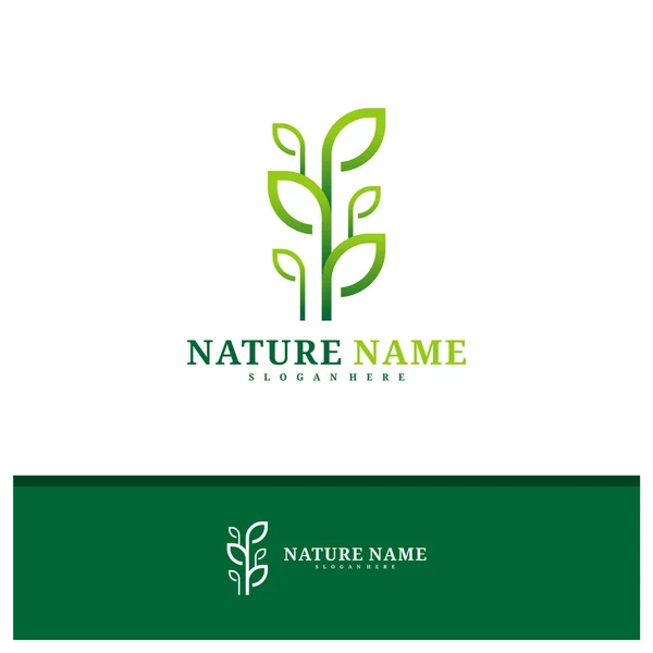 Vector Diseño Del Logotipo Naturaleza Ilustración Conceptos Logotipo Creative Leaf — Vector de stock