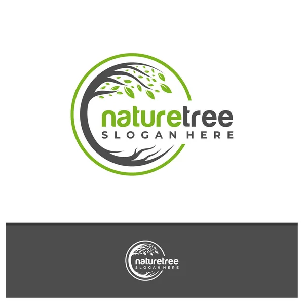 Nature Tree Λογότυπο Σχεδιασμό Διάνυσμα Creative Tree Λογότυπο Έννοιες Πρότυπο — Διανυσματικό Αρχείο
