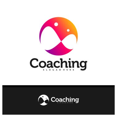 People Infinity logo tasarım vektörü, Creative Infinity logosu şablon çizimi kavramları.