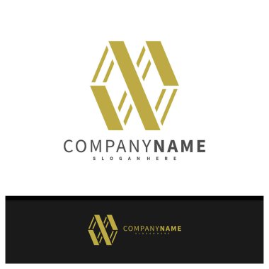 MW harfi logo tasarım vektörü, yaratıcı MW logosu şablon çizimi kavramları.