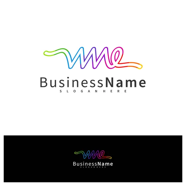 Letter Wme Logo Design Vector Template Initial Wme Logo Concepts — Stock Vector